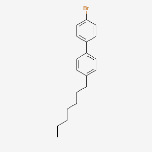 4-Bromo-4'-heptyl-1,1'-biphenyl chemical structure (CAS 58573-93-6)