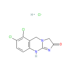 6,7-Dichloro-5,10-dihydroimidazo[2,1-b]quinazolin-2(3H)-one hydrochloride chemical structure (CAS 58579-51-4)