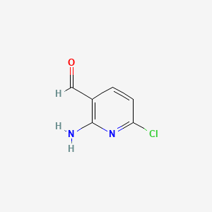 2-Amino-6-chloronicotinaldehyde chemical structure (CAS 58584-61-5)