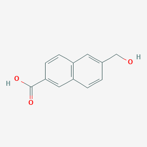 6-(Hydroxymethyl)-2-naphthoic acid chemical structure (CAS 5859-95-0)