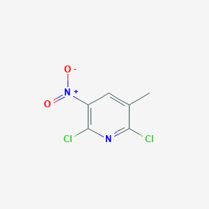 2,6-Dichloro-3-methyl-5-nitropyridine chemical structure (CAS 58596-88-6)
