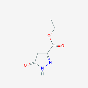 Ethyl 5-oxo-4,5-dihydro-1H-pyrazole-3-carboxylate chemical structure (CAS 58607-90-2)