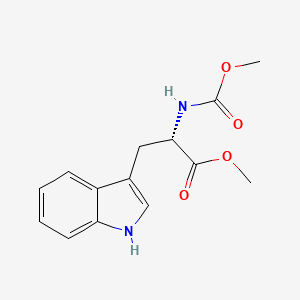 (S)-Methyl 3-(1H-indol-3-yl)-2-((methoxycarbonyl)amino)propanoate chemical structure (CAS 58635-46-4)