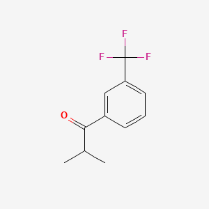 2-Methyl-1-(3-(trifluoromethyl)phenyl)propan-1-one chemical structure (CAS 586369-93-9)