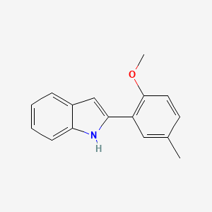 2-(2-Methoxy-5-methylphenyl)-1H-indole chemical structure (CAS 58697-64-6)
