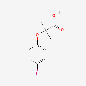 2-(4-Fluorophenoxy)-2-methylpropanoic acid chemical structure (CAS 587-11-1)