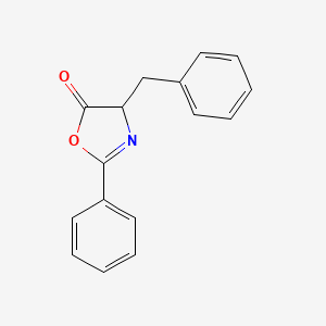 4-Benzyl-2-phenyloxazol-5(4H)-one chemical structure (CAS 5874-61-3)