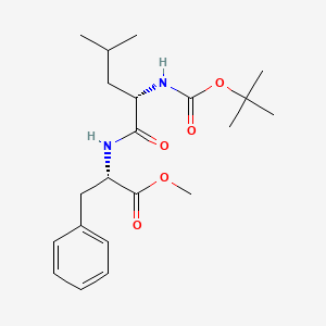 (S)-Methyl 2-((S)-2-((tert-butoxycarbonyl)amino)-4-methylpentanamido)-3-phenylpropanoate chemical structure (CAS 5874-73-7)