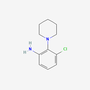 3-Chloro-2-(piperidin-1-yl)aniline chemical structure (CAS 58785-06-1)