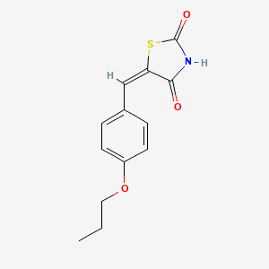 5-(4-propoxybenzylidene)thiazolidine-2,4-dione chemical structure (CAS 587852-28-6)