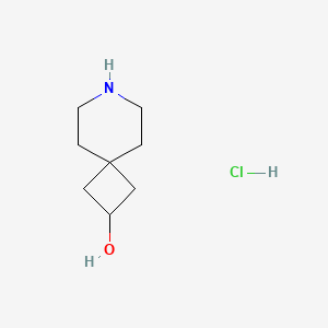 7-Azaspiro[3.5]nonan-2-ol hydrochloride chemical structure (CAS 587869-08-7)