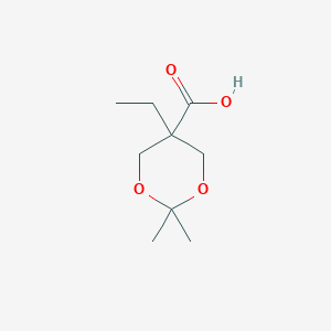 5-Ethyl-2,2-dimethyl-1,3-dioxane-5-carboxylic acid chemical structure (CAS 587874-07-5)