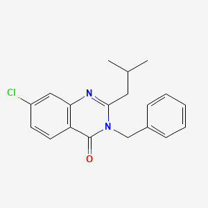 3-Benzyl-7-chloro-2-isobutylquinazolin-4(3H)-one chemical structure (CAS 587881-23-0)