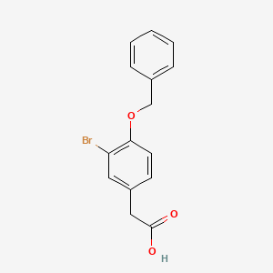 2-(4-(Benzyloxy)-3-bromophenyl)acetic acid chemical structure (CAS 5884-48-0)