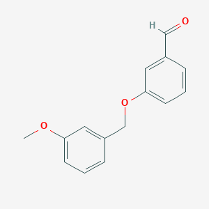 3-((3-Methoxybenzyl)oxy)benzaldehyde chemical structure (CAS 588685-98-7)