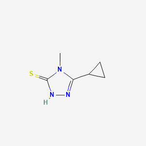 5-Cyclopropyl-4-methyl-4H-1,2,4-triazole-3-thiol chemical structure (CAS 588687-37-0)