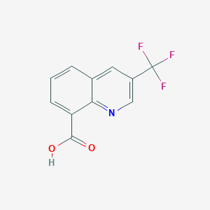 3-(Trifluoromethyl)quinoline-8-carboxylic acid chemical structure (CAS 588702-66-3)