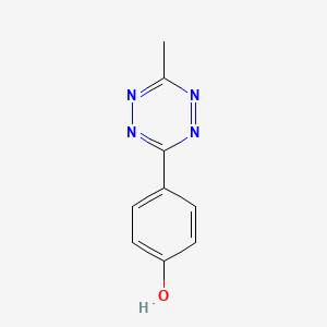 4-(6-Methyl-1,2,4,5-tetrazin-3-yl)phenol chemical structure (CAS 58884-35-8)