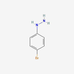 (4-Bromophenyl)hydrazine chemical structure (CAS 589-21-9)