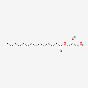 2,3-Dihydroxypropyl tetradecanoate chemical structure (CAS 589-68-4)