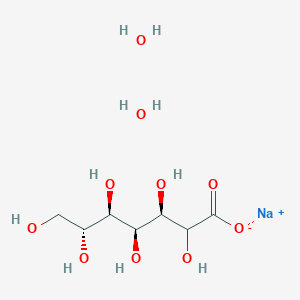 Sodium (3R,4S,5R,6R)-2,3,4,5,6,7-hexahydroxyheptanoate dihydrate chemical structure (CAS 58917-14-9)