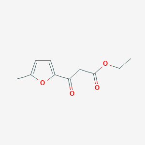 Ethyl 3-(5-methylfuran-2-yl)-3-oxopropanoate chemical structure (CAS 5896-37-7)