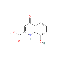 4,8-Dihydroxyquinoline-2-carboxylic acid chemical structure (CAS 59-00-7)