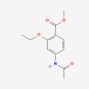 Methyl 4-acetamido-2-ethoxybenzoate chemical structure (CAS 59-06-3)