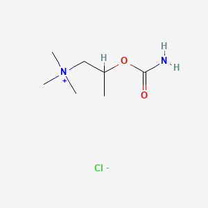 2-(Carbamoyloxy)-N,N,N-trimethyl-1-propanaminium Chloride chemical structure (CAS 590-63-6)
