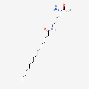 (S)-2-Amino-6-palmitamidohexanoic acid chemical structure (CAS 59012-43-0)