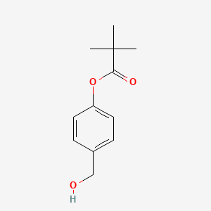 4-(Hydroxymethyl)phenyl pivalate chemical structure (CAS 59012-91-8)