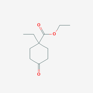 Ethyl 1-ethyl-4-oxocyclohexanecarboxylate chemical structure (CAS 59032-71-2)
