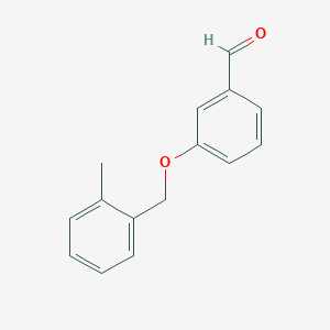 3-((2-Methylbenzyl)oxy)benzaldehyde chemical structure (CAS 590350-87-1)