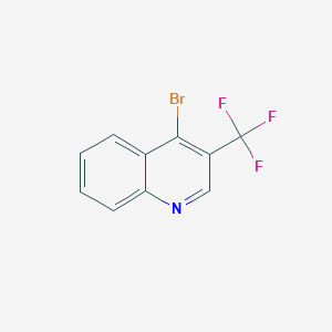 4-Bromo-3-(trifluoromethyl)quinoline chemical structure (CAS 590371-97-4)