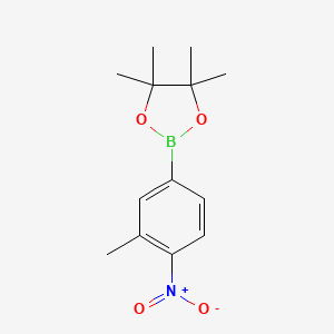4,4,5,5-Tetramethyl-2-(3-methyl-4-nitrophenyl)-1,3,2-dioxaborolane chemical structure (CAS 590418-04-5)