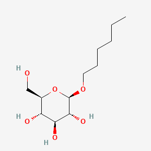 (2R,3R,4S,5S,6R)-2-(Hexyloxy)-6-(hydroxymethyl)tetrahydro-2H-pyran-3,4,5-triol chemical structure (CAS 59080-45-4)