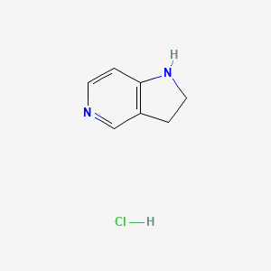 2,3-Dihydro-1H-pyrrolo[3,2-c]pyridine hydrochloride chemical structure (CAS 5912-19-6)