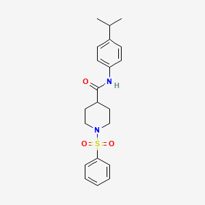 N-(4-Isopropylphenyl)-1-(phenylsulfonyl)piperidine-4-carboxamide chemical structure (CAS 591238-28-7)