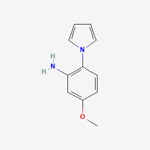 5-Methoxy-2-(1H-pyrrol-1-yl)aniline chemical structure (CAS 59194-26-2)