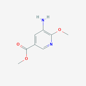 Methyl 5-amino-6-methoxynicotinate chemical structure (CAS 59237-50-2)