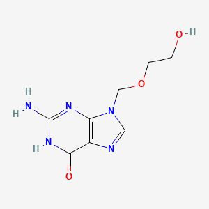 2-Amino-9-((2-hydroxyethoxy)methyl)-1H-purin-6(9H)-one chemical structure (CAS 59277-89-3)
