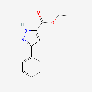 Ethyl 5-phenyl-1H-pyrazole-3-carboxylate chemical structure (CAS 5932-30-9)