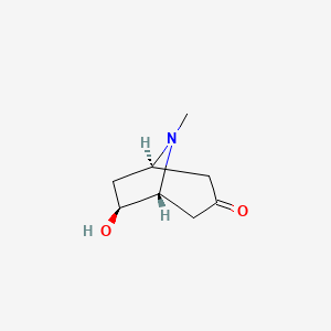 (1R,5R,6S)-rel-6-Hydroxy-8-methyl-8-azabicyclo[3.2.1]octan-3-one chemical structure (CAS 5932-53-6)