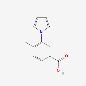 4-Methyl-3-(1H-pyrrol-1-yl)benzoic acid chemical structure (CAS 593272-75-4)
