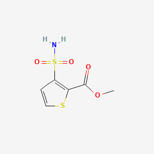 Methyl 3-sulfamoylthiophene-2-carboxylate chemical structure (CAS 59337-93-8)