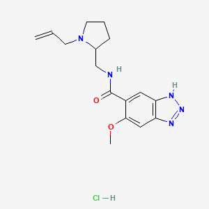 N-((1-Allylpyrrolidin-2-yl)methyl)-6-methoxy-1H-benzo[d][1,2,3]triazole-5-carboxamide hydrochloride chemical structure (CAS 59338-87-3)