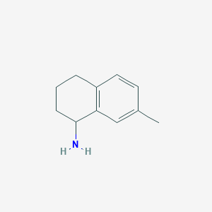 7-Methyl-1,2,3,4-tetrahydronaphthalen-1-amine chemical structure (CAS 59376-78-2)