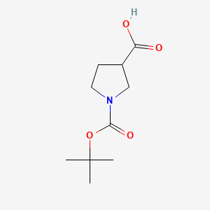 1-(tert-Butoxycarbonyl)pyrrolidine-3-carboxylic acid chemical structure (CAS 59378-75-5)