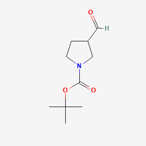 tert-Butyl 3-formylpyrrolidine-1-carboxylate chemical structure (CAS 59379-02-1)