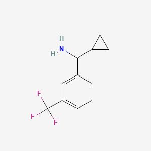 Cyclopropyl[3-(trifluoromethyl)phenyl]methanamine chemical structure (CAS 59382-27-3)